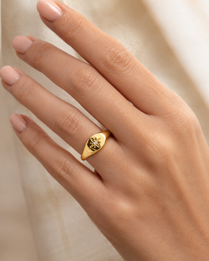 Star Signet Ring