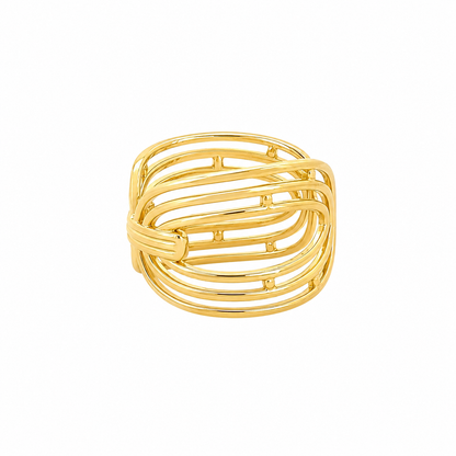 Chunky Gold Cuff Statement Ring