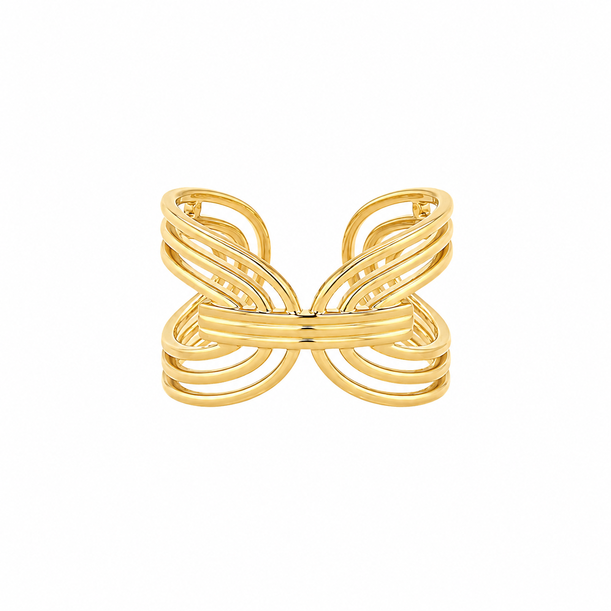 Chunky Gold Cuff Statement Ring