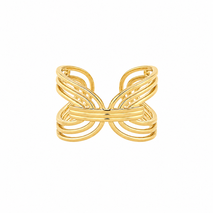 Chunky Gold Cuff Statement Ring