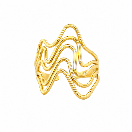 Wave Statement Ring