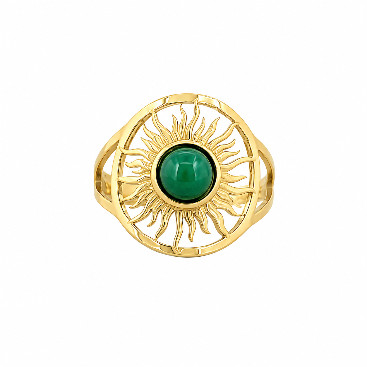 Sunburst Jade Ring
