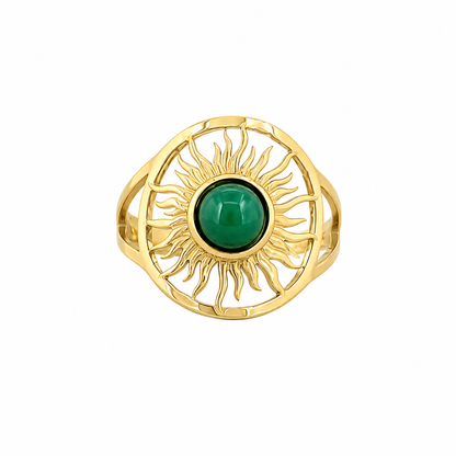 Sunburst Jade Ring
