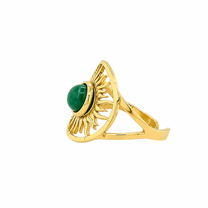 Sunburst Jade Ring