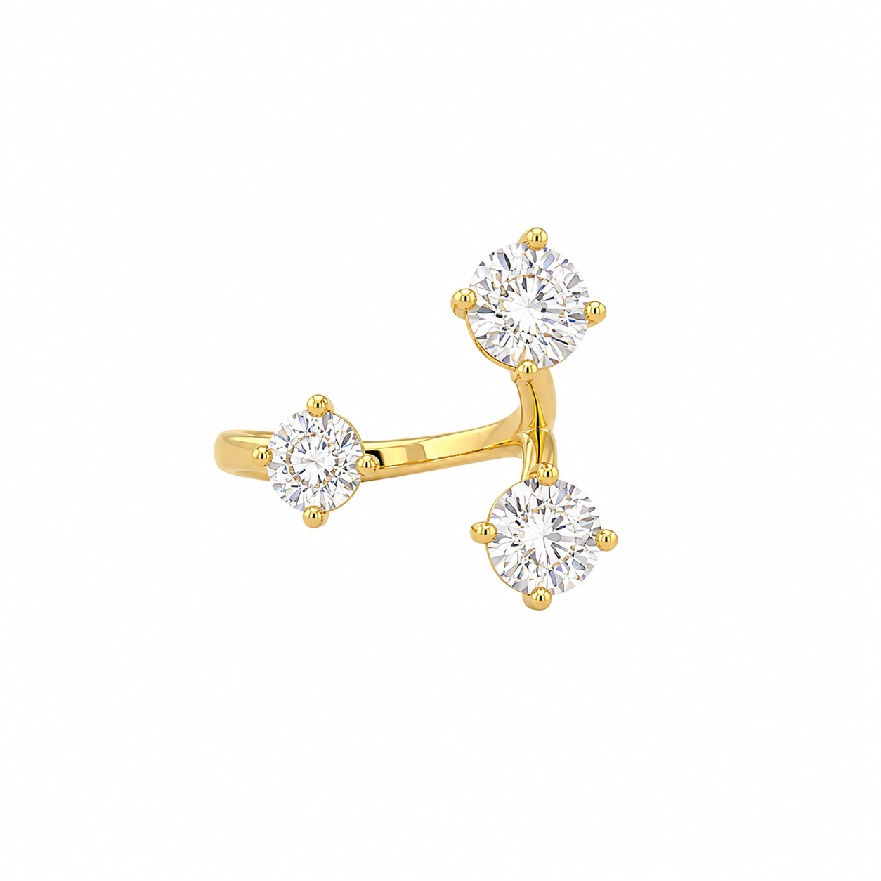 Open Trio Sparkle Ring