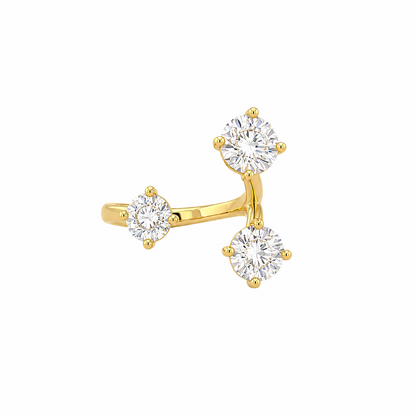 Open Trio Sparkle Ring