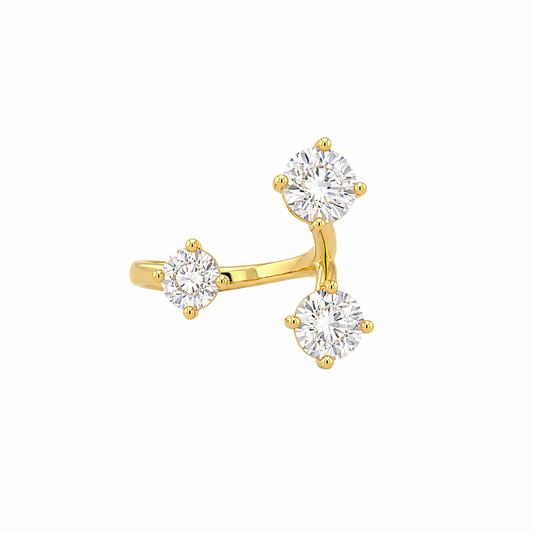 Open Trio Sparkle Ring