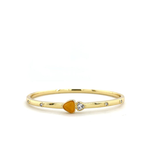 Amber Gold Cuff Bracelet
