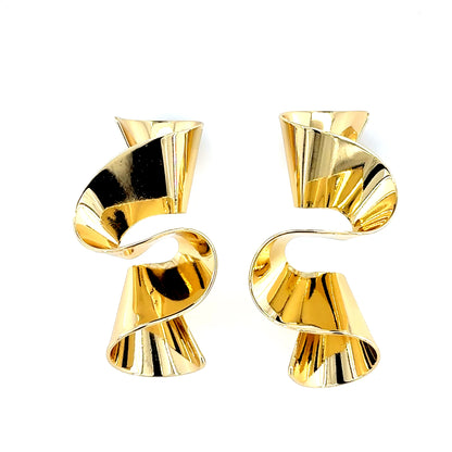 The Golden Ribbon Earrings