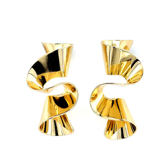 The Golden Ribbon Earrings
