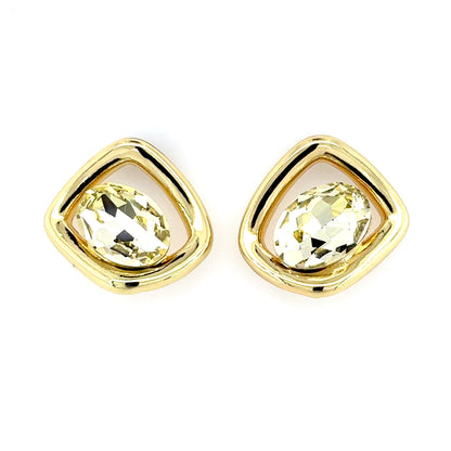 Golden Citrine Cushion Earrings
