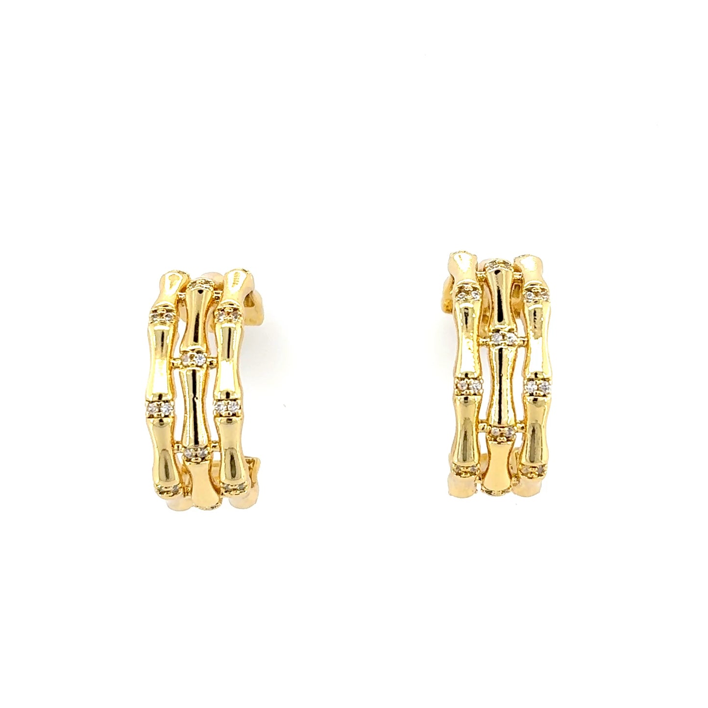 Bamboo Half Hoop Earrings