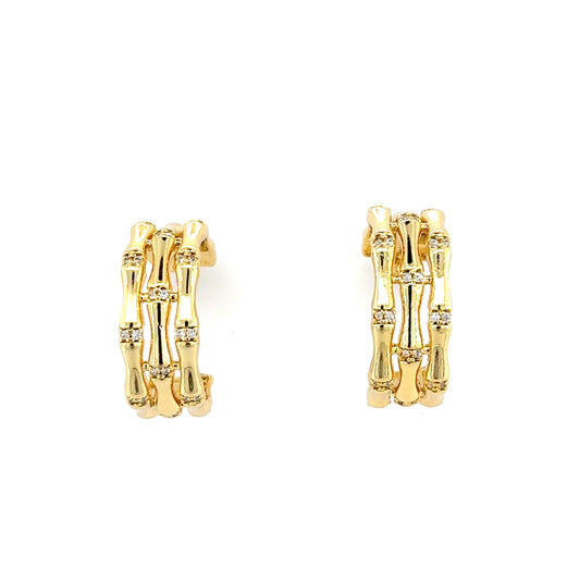 Bamboo Half Hoop Earrings