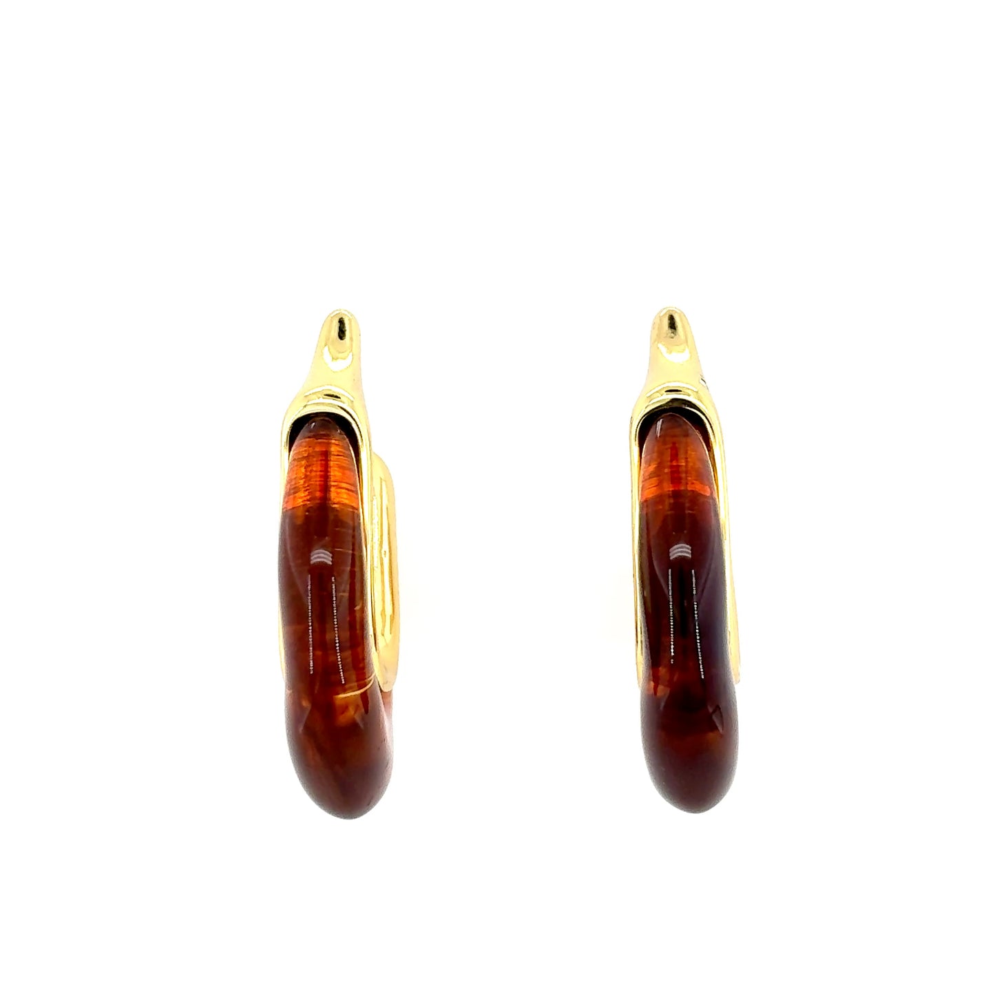 Mocha Glazed Hoop Earrings