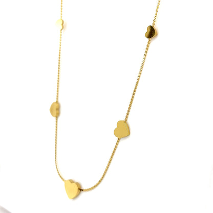 Heart Trail Chain Necklace