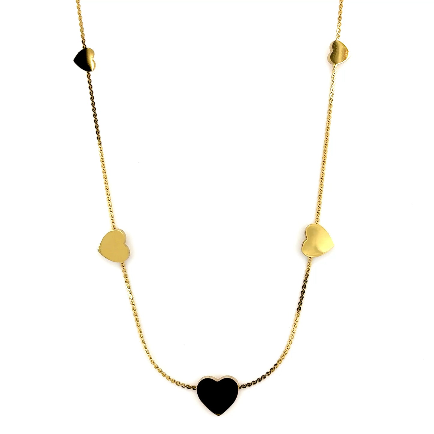 Heart Trail Chain Necklace