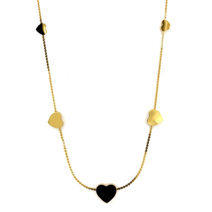Heart Trail Chain Necklace