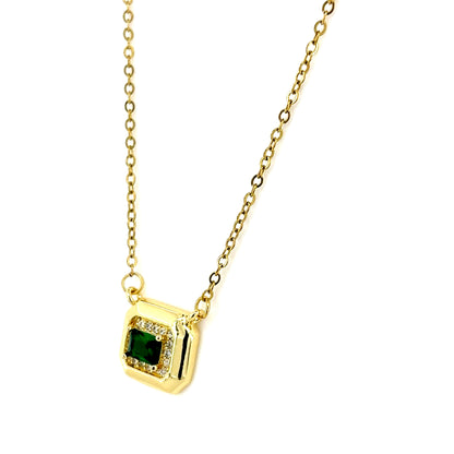 Regal Emerald Pendant Necklace