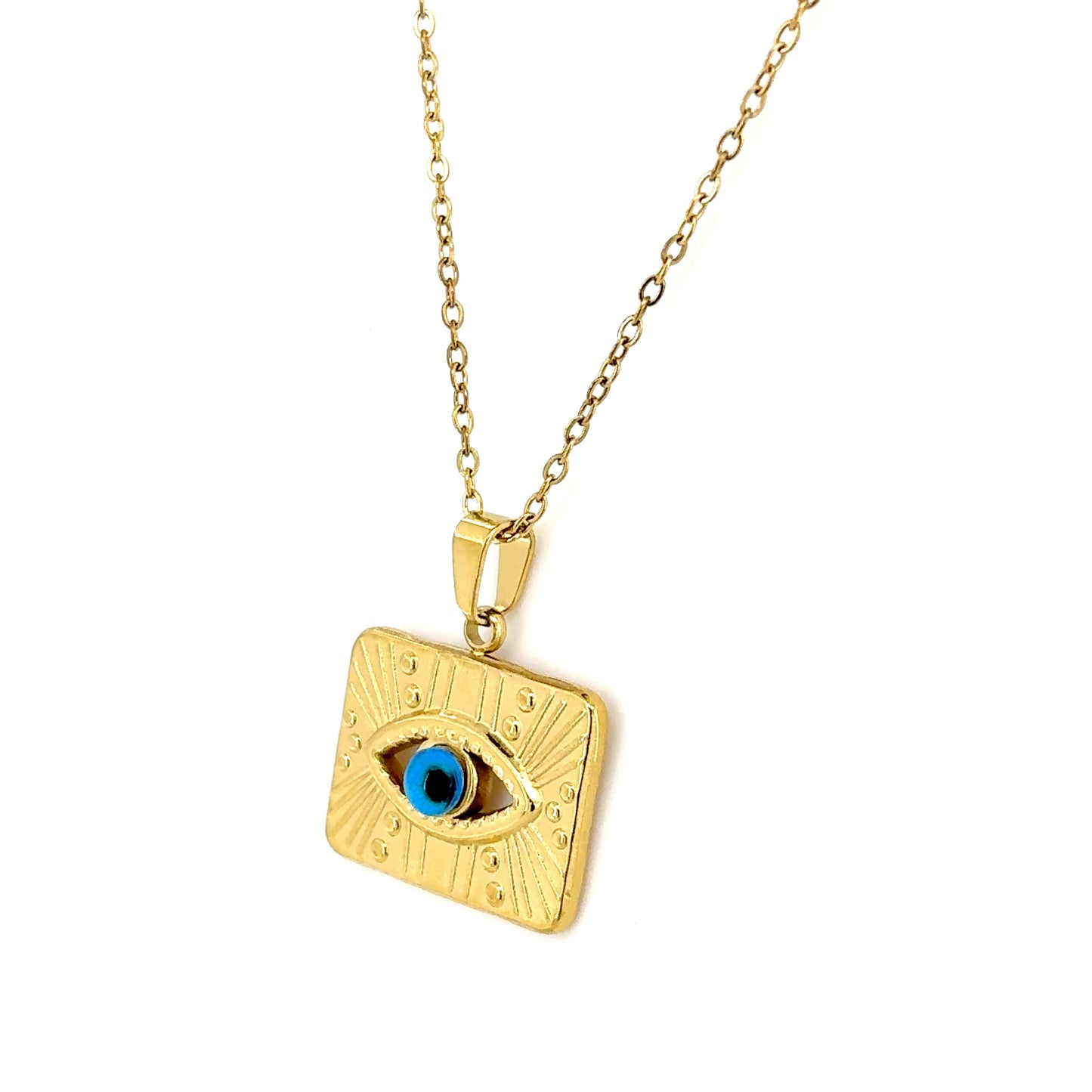 Evil Eye Medallion Pendant Necklace