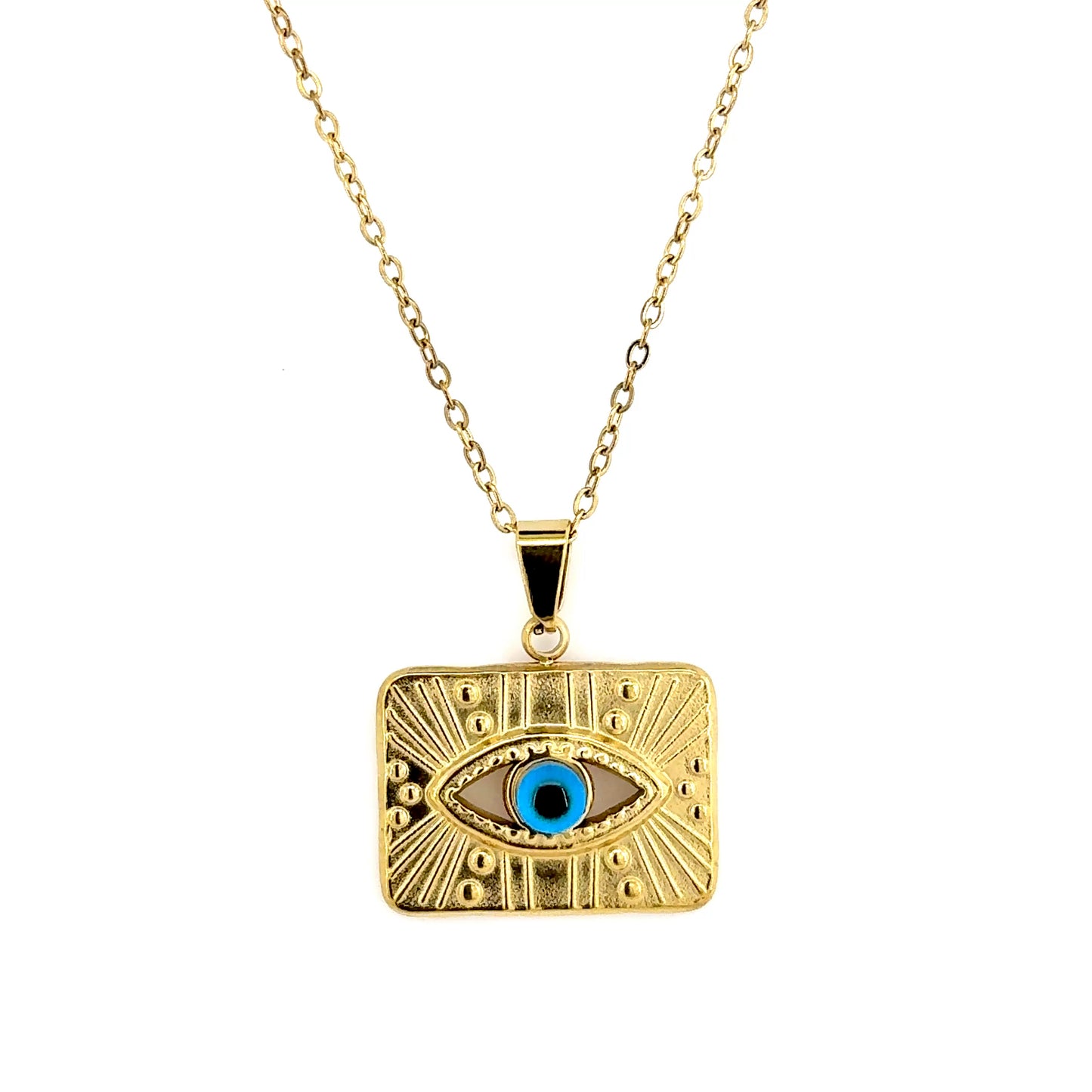 Evil Eye Medallion Pendant Necklace