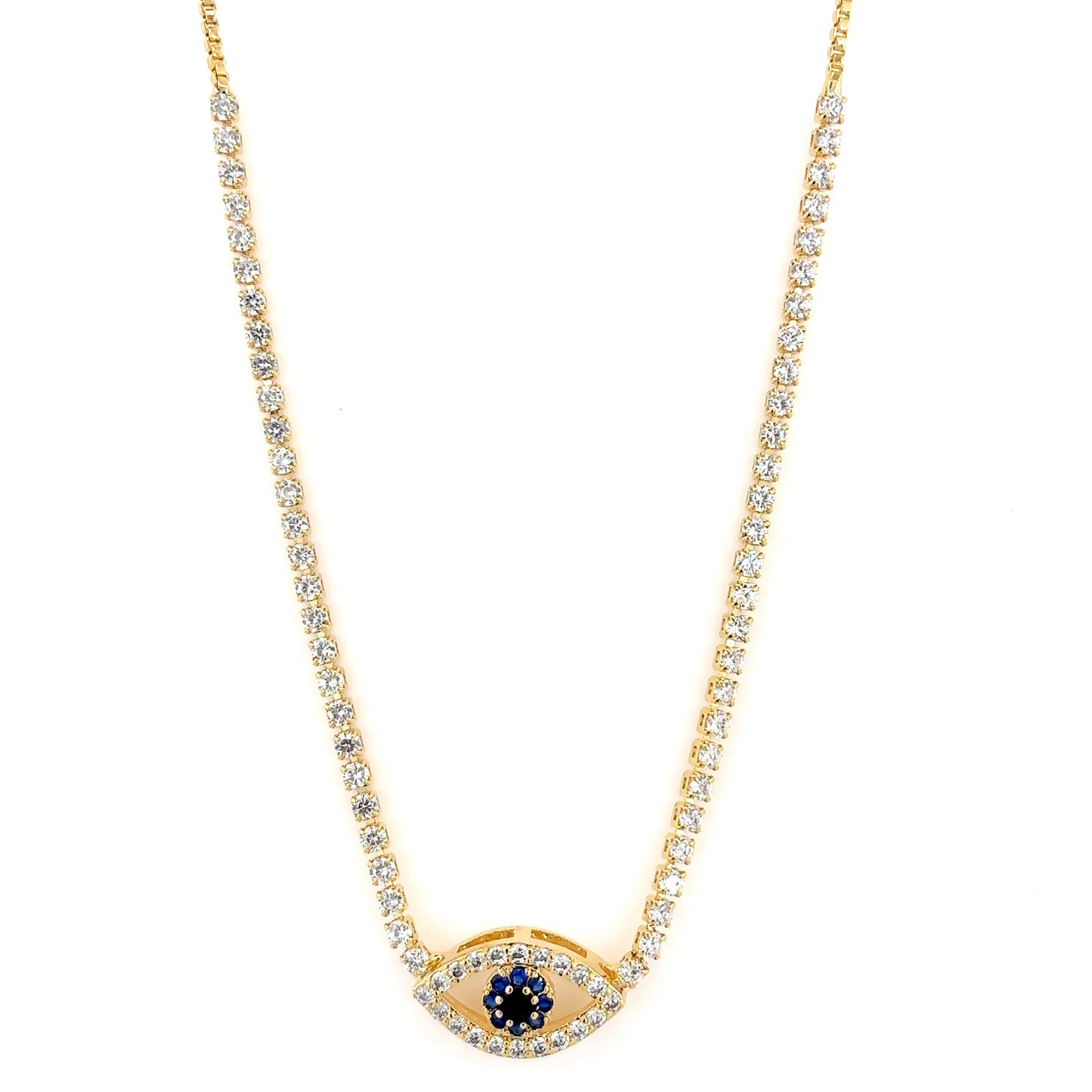 Evil Eye Tennis Necklace