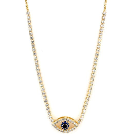 Evil Eye Tennis Necklace