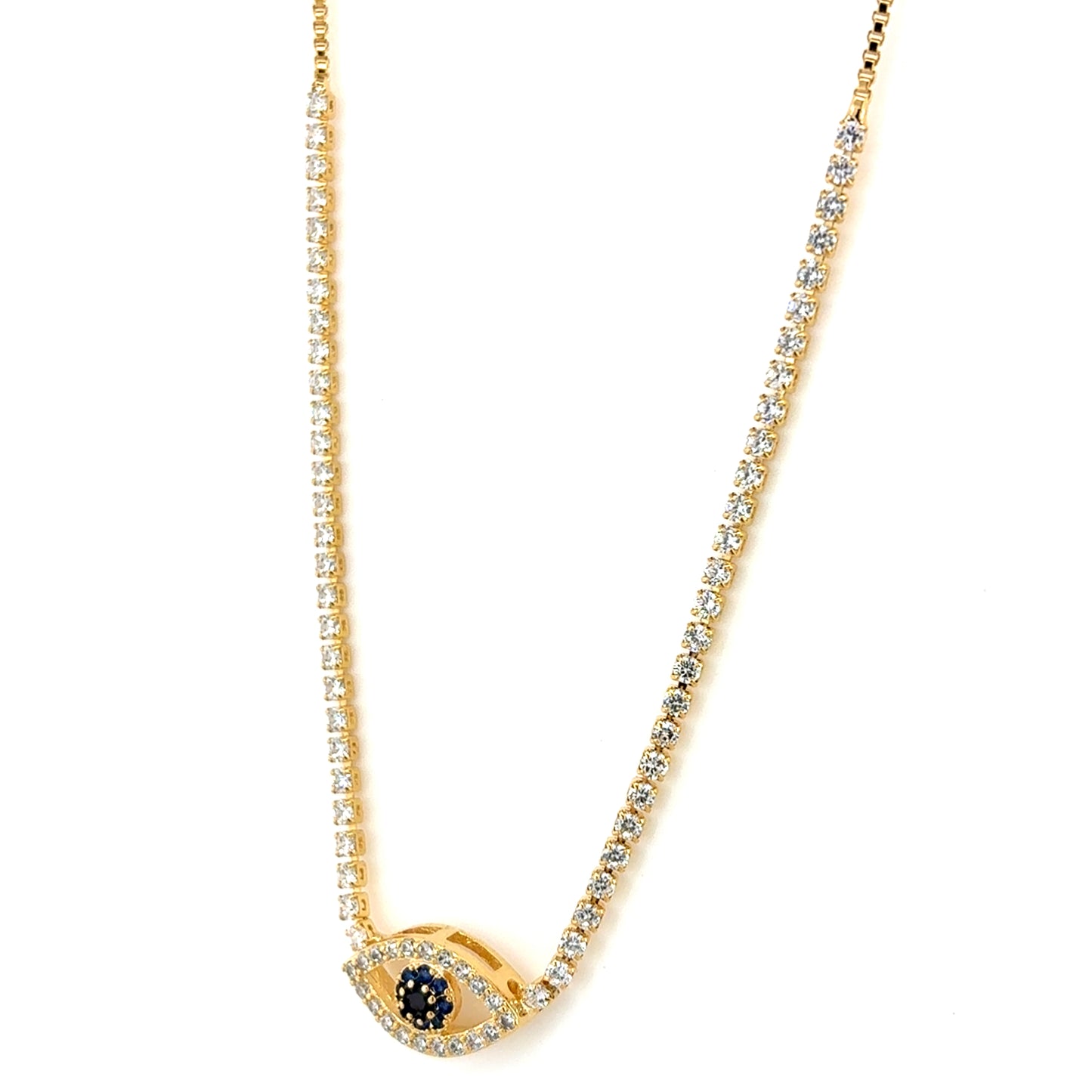 Evil Eye Tennis Necklace