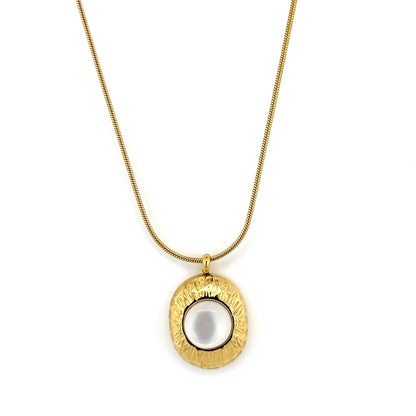 Opal Charm Pendant Necklace