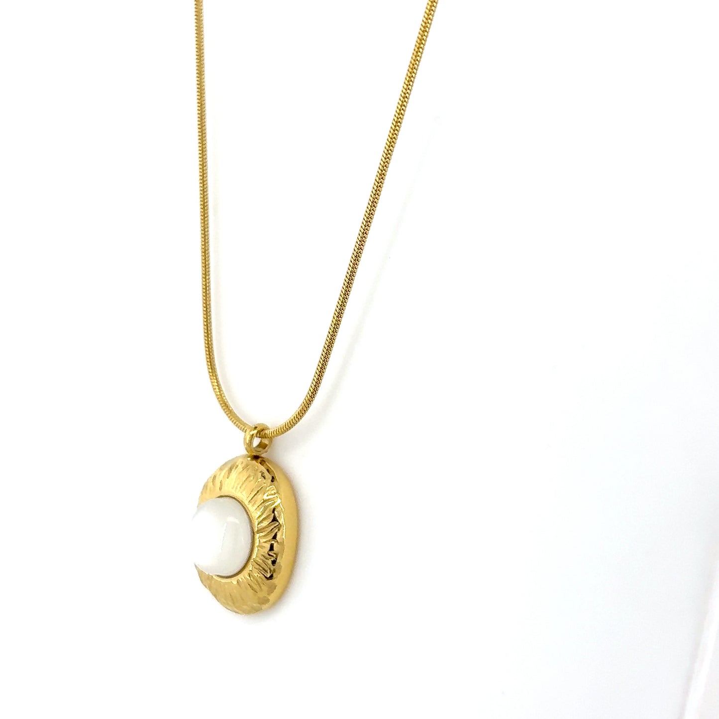 Opal Charm Pendant Necklace