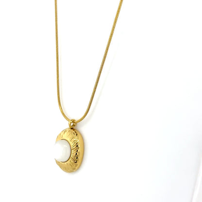 Opal Charm Pendant Necklace