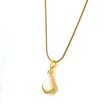 Mother of Pearl Prism Pendant Necklace