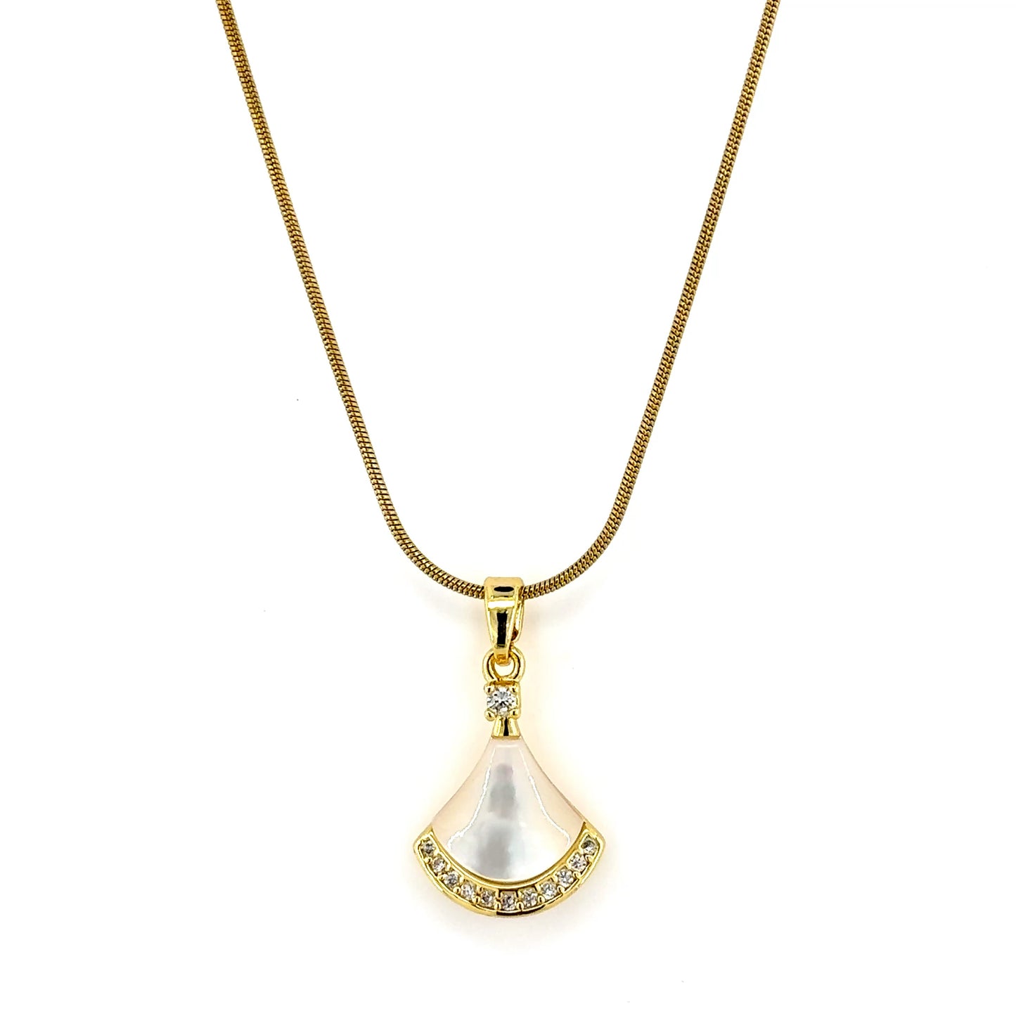 Mother of Pearl Prism Pendant Necklace