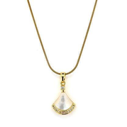 Mother of Pearl Prism Pendant Necklace