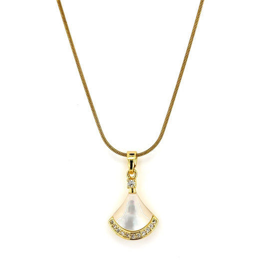 Mother of Pearl Prism Pendant Necklace