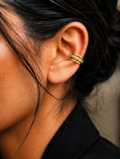 Gold Rope Ear Cuff