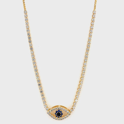Evil Eye Tennis Necklace