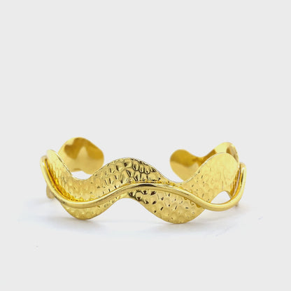 Hammered Wave Bracelet