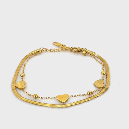 Heart Charm Bracelet