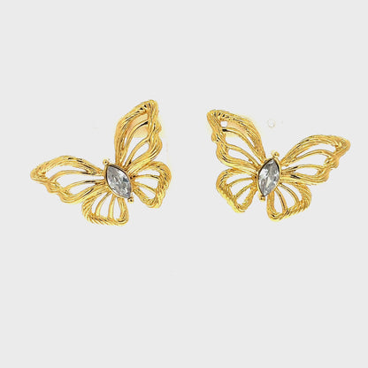 Open-Wing Butterfly Studs
