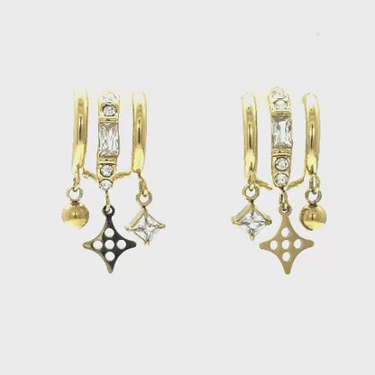 Charm Trio Hoop Earrings