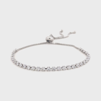Eternal Sparkle Tennis Bracelet (White Gold)
