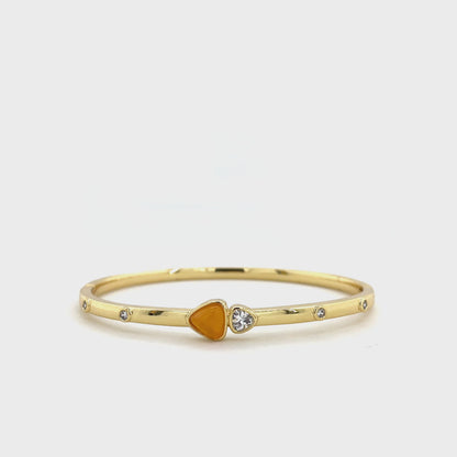 Amber Gold Cuff Bracelet
