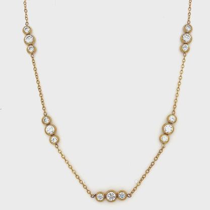 Trio Cluster Crystal Necklace