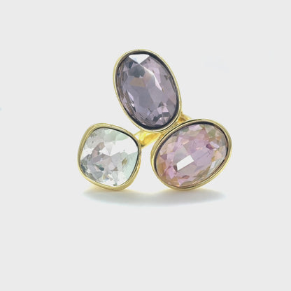 Pastel Trio Cocktail Ring