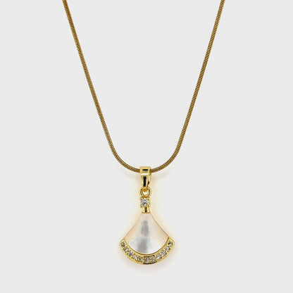 Mother of Pearl Prism Pendant Necklace