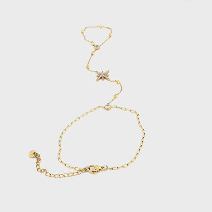 Celestial Star Hand Chain Bracelet