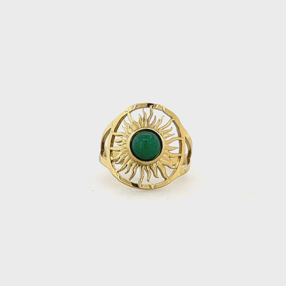 Sunburst Jade Ring
