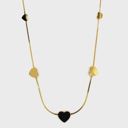 Heart Trail Chain Necklace
