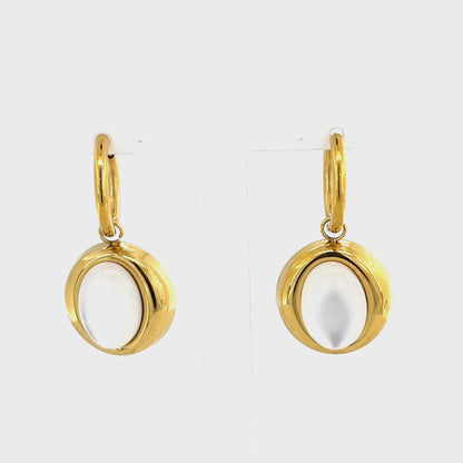 Opal Charm Hoop