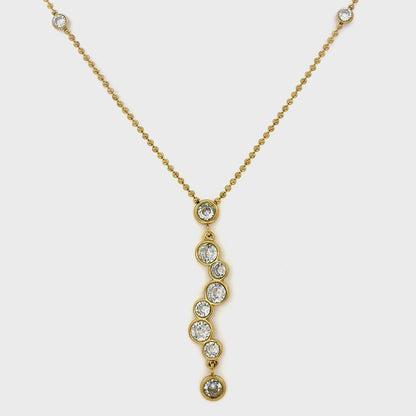 The Cascade Crystal Drop Necklace